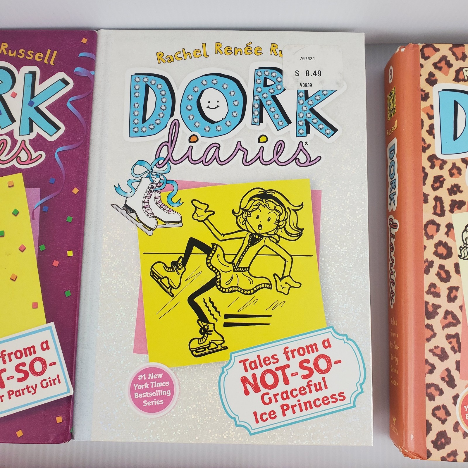Lot of 7 Dork Diaries by Rachel Renee Russell Hardcover 1 2 4 9 10 13 15