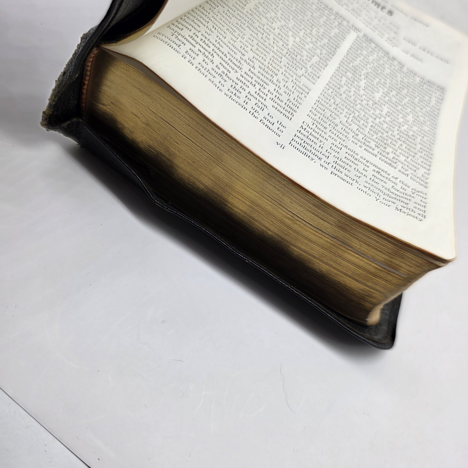 1950 Holy Bible New Analytical Indexed Dictionary Concordance King James Leather