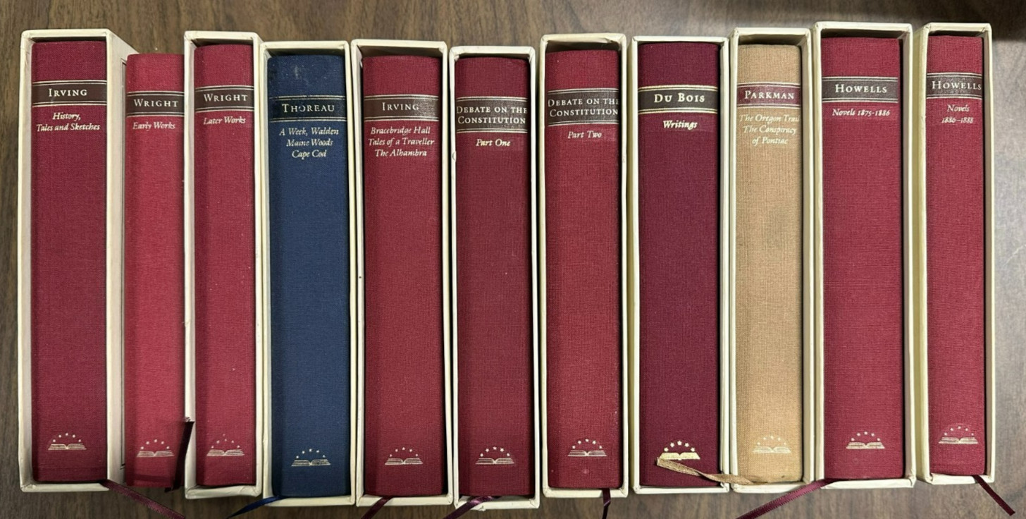 INDIVIDUAL TITLES: Library of America Subscriber Slipcase Editions (VG-LN)