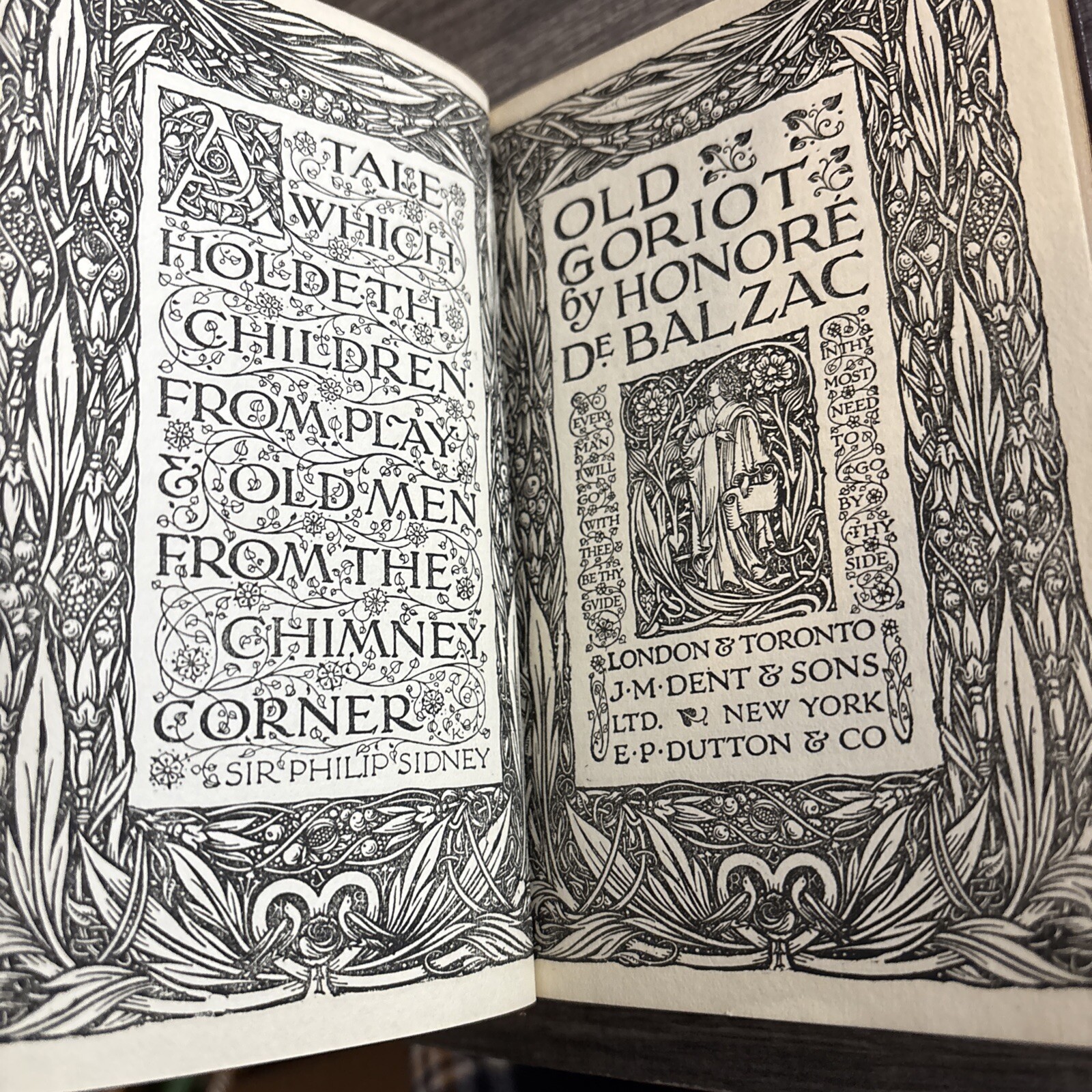Old Goriot By Honore de Balzac J. M. Dent & Sons Ltd. 1922 Reprint