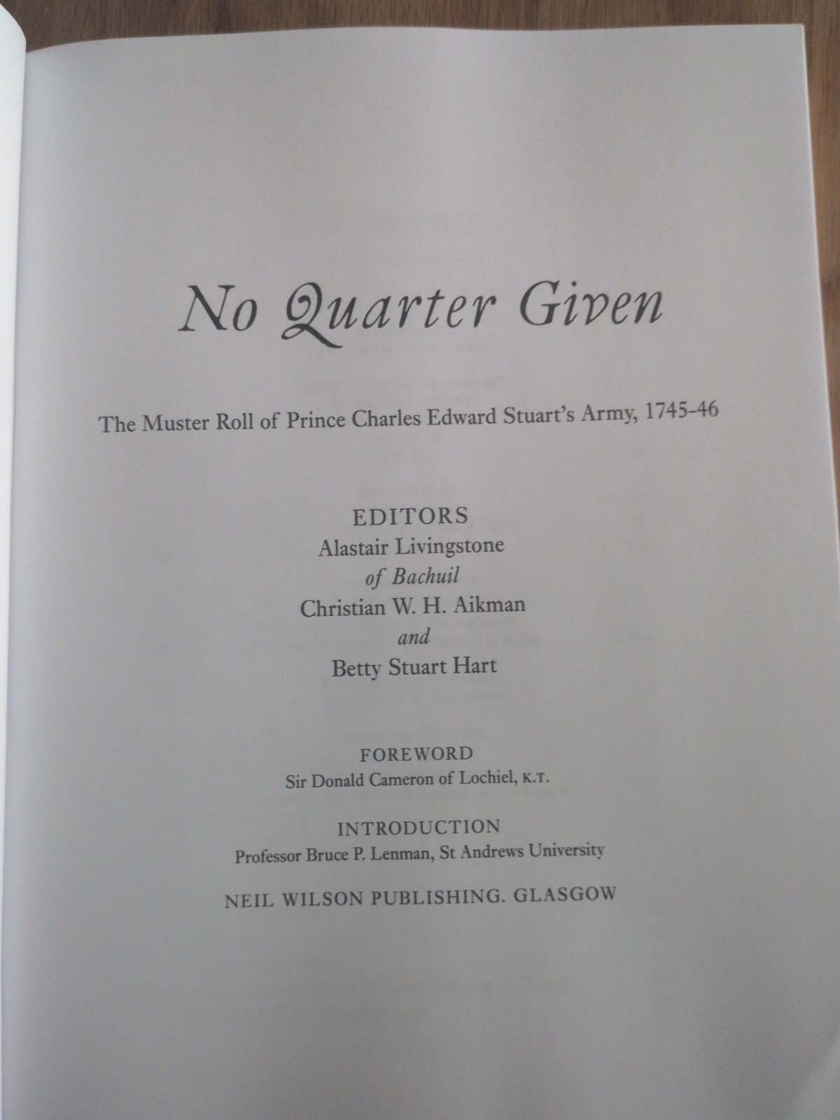 No Quarter Given : The Muster Roll by Christian W. H. Aikman (2001, Trade…