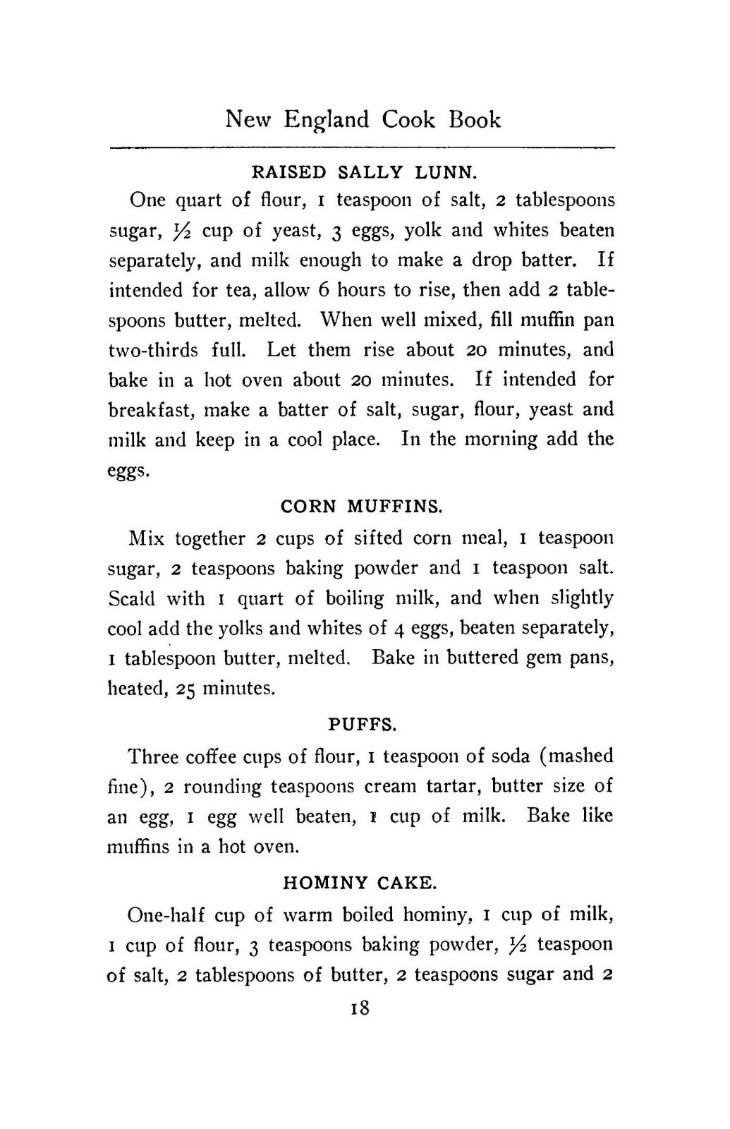 “1909” The New England Vintage Cook Book 180 Pages