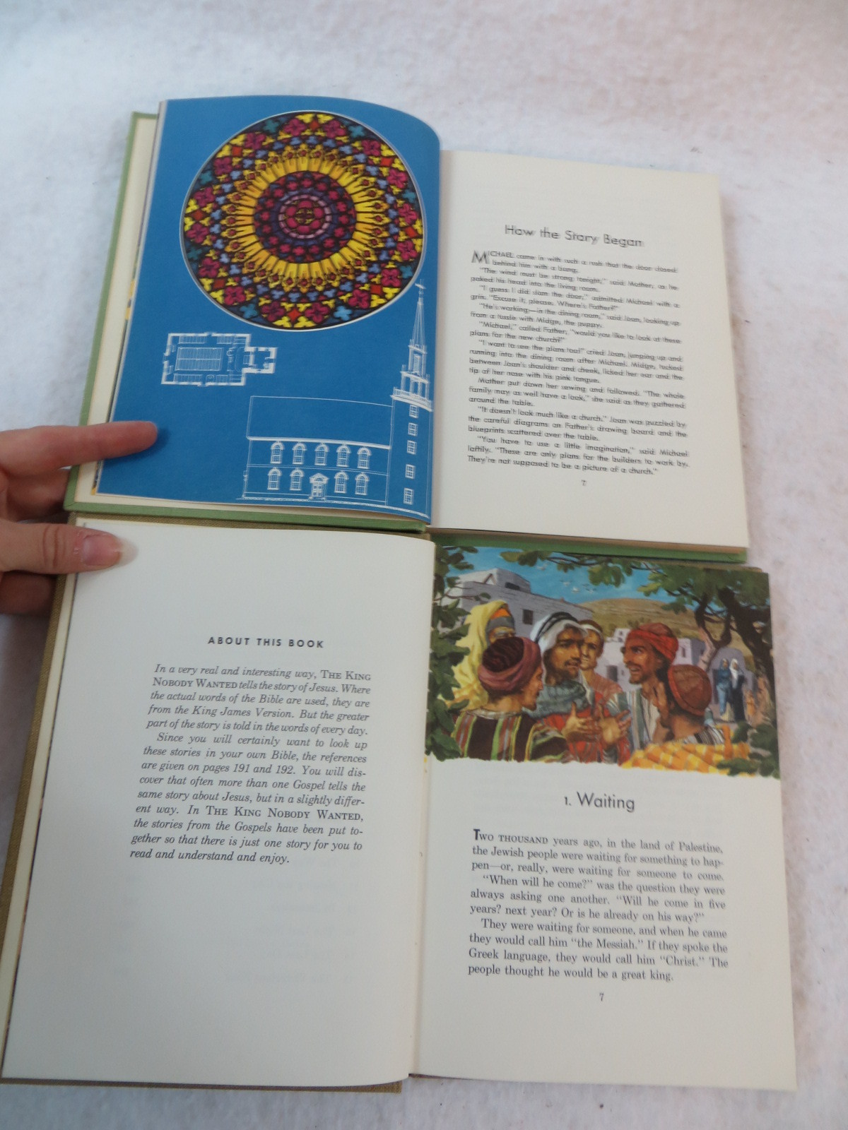 Lot of 4 THE WESTMINSTER PRESS ILLUSTRATED CHILDREN’S RELIGIOUS BOOKS c1949