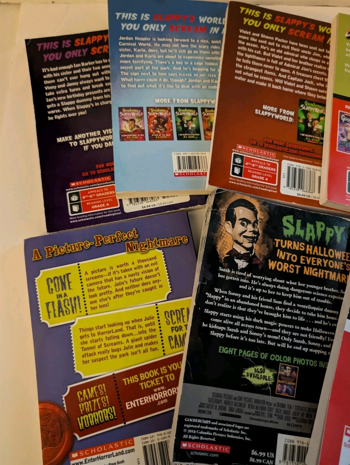 R.L. Stine Goosebumps PB Book Lot Of 10 Ages 9-12 Film/TV Adaptation Horror