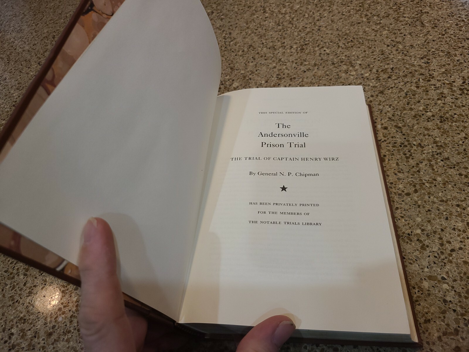 THE ANDERSONVILLE PRISON TRIAL by Gen. N. P. Chipman (Notable Trials Library)