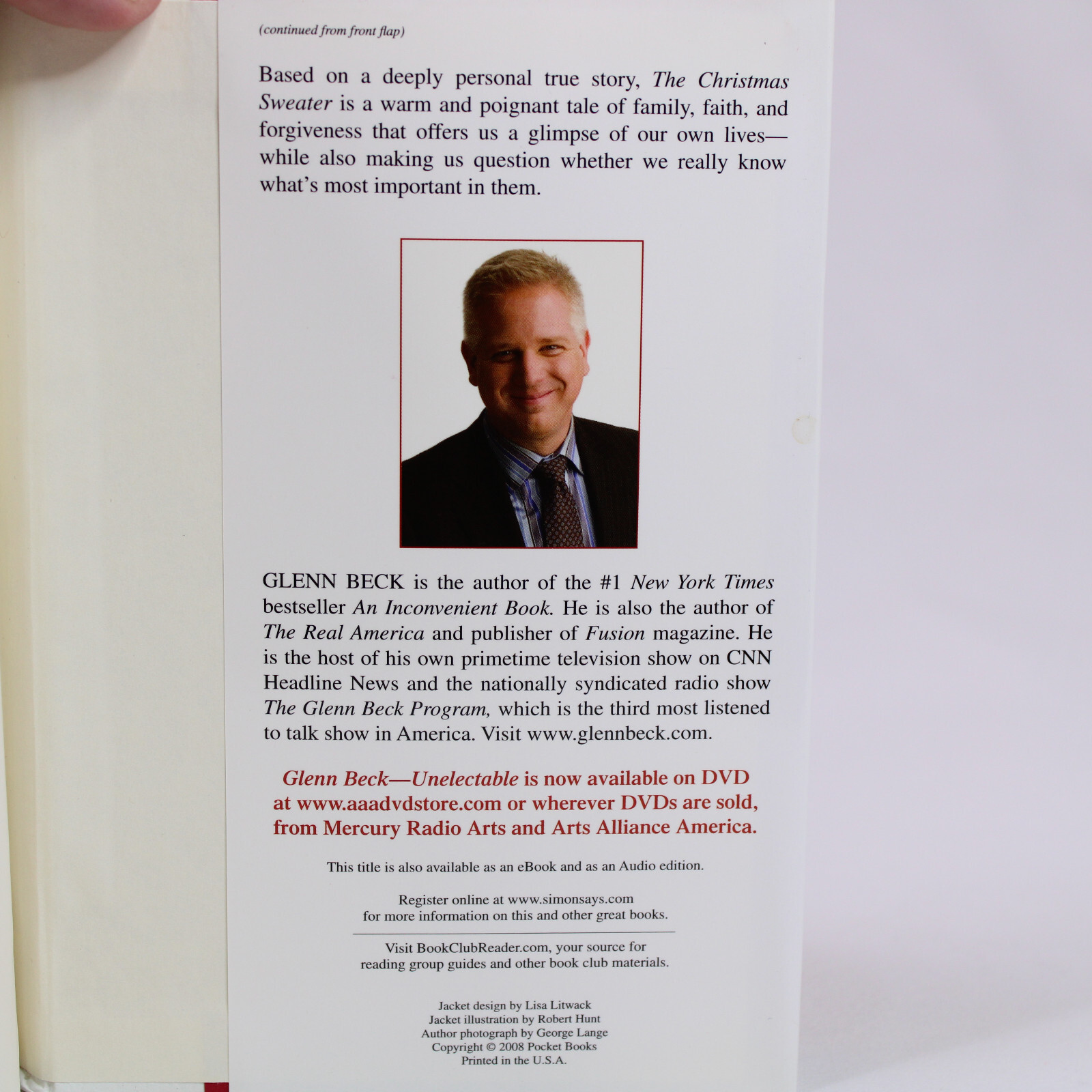 SIGNED Copy The Christmas Sweater By Glenn Beck 1st Edition Signed HC Book w/DJ