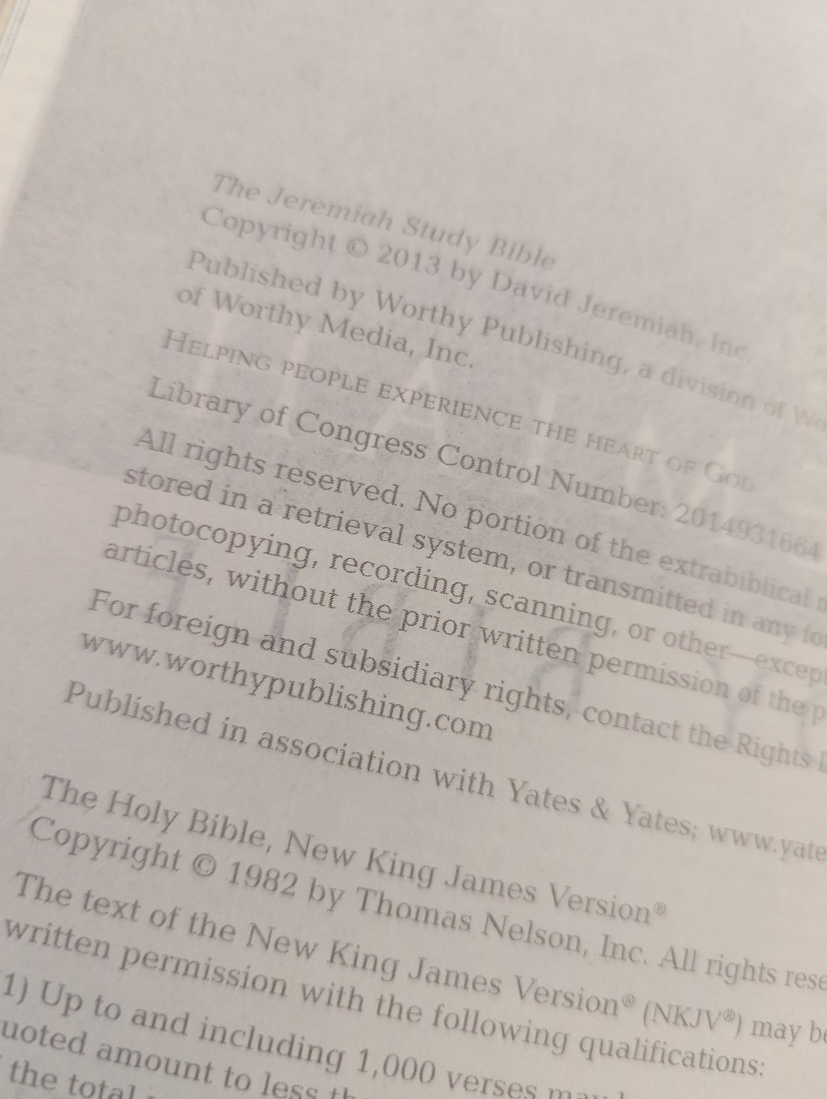 NKJV The Jeremiah Study Bible LARGE PRINT Edition Hard Cover Notes Like New