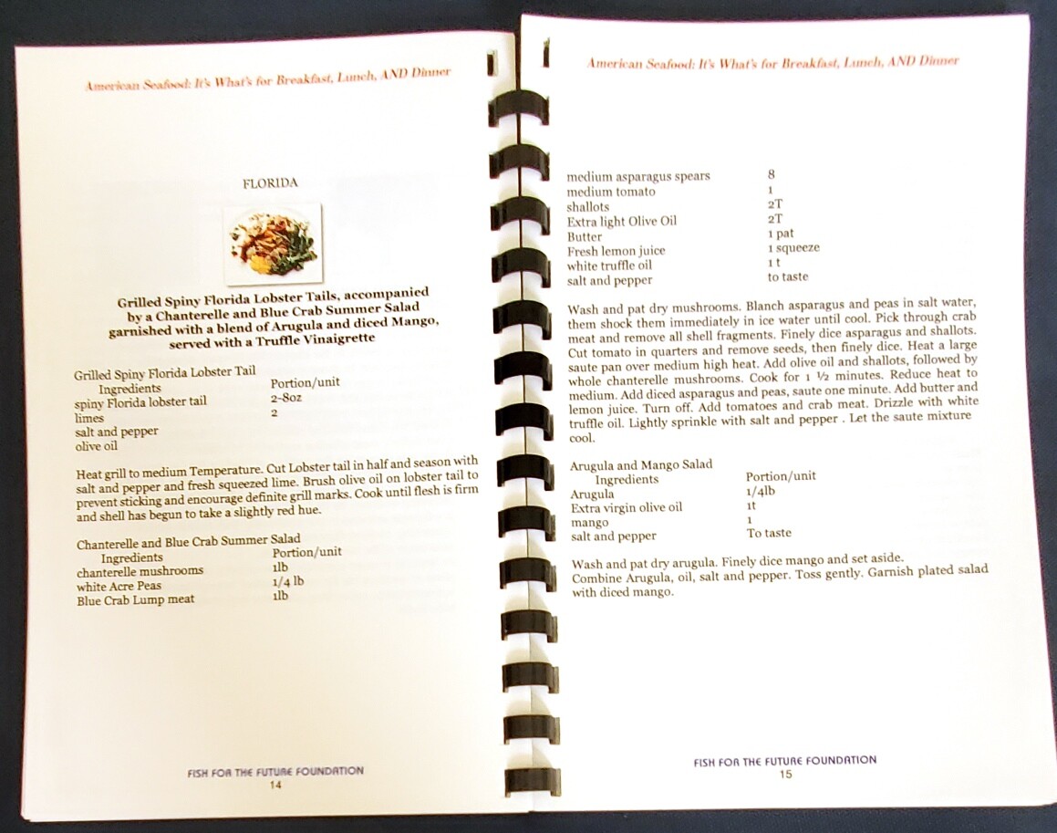 Vintage Fish for the Future Foundation Cookbook “American Seafood”