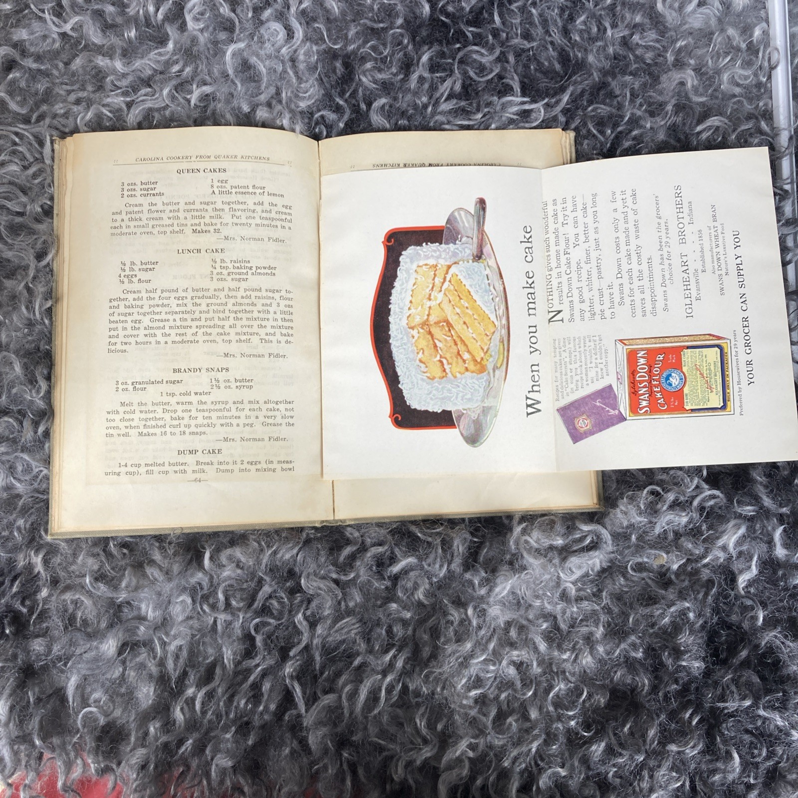 1924 Carolina Cookery from Quaker Kitchens, Inscription, collectors