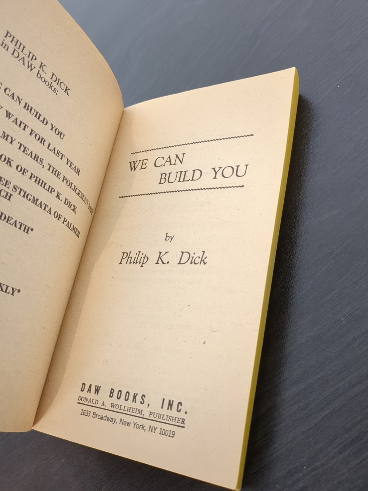 We Can Build You by Philip K. Dick DAW Paperback