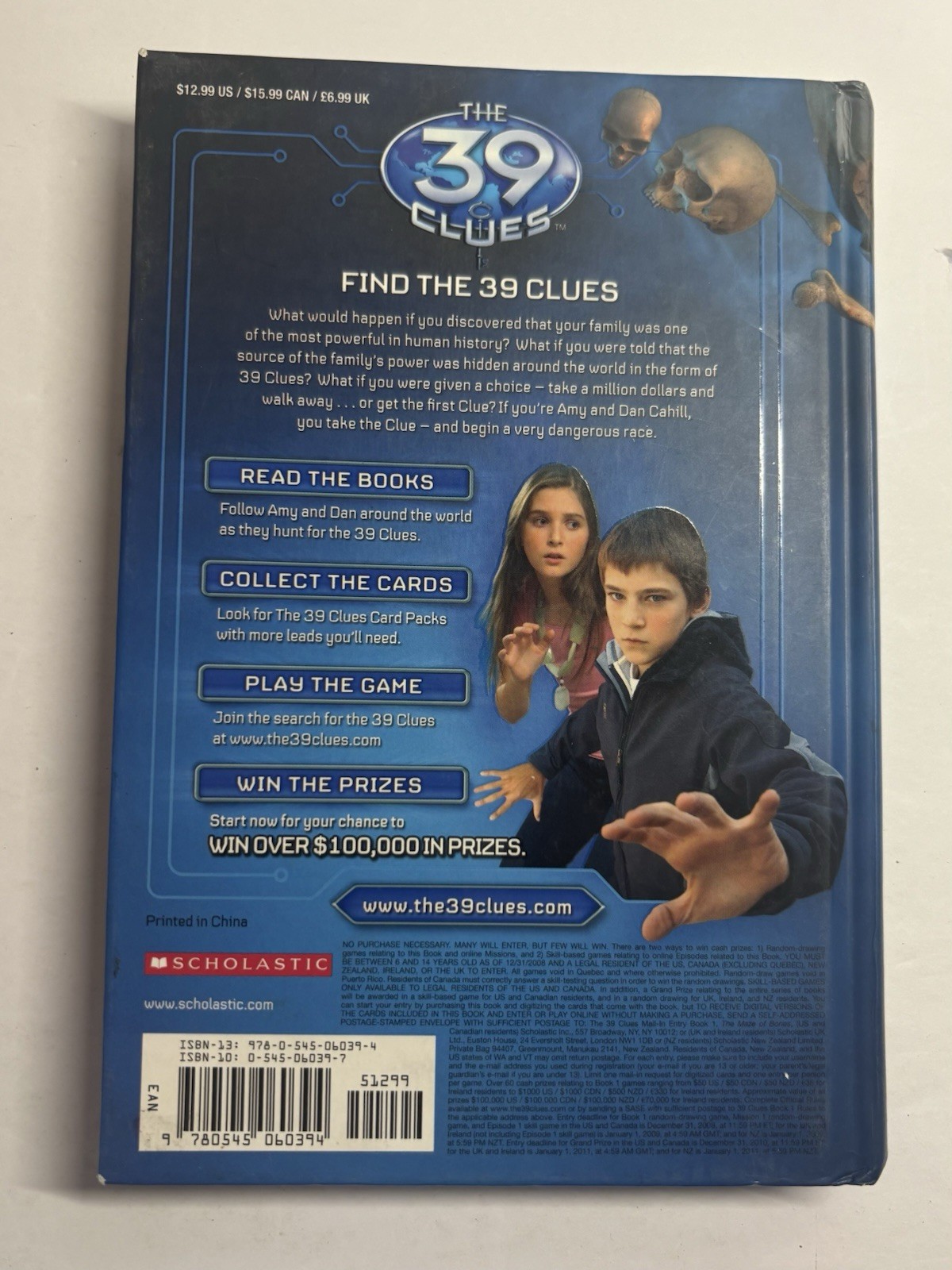 39 Clues Books 1, 2, 3, 8 and 10