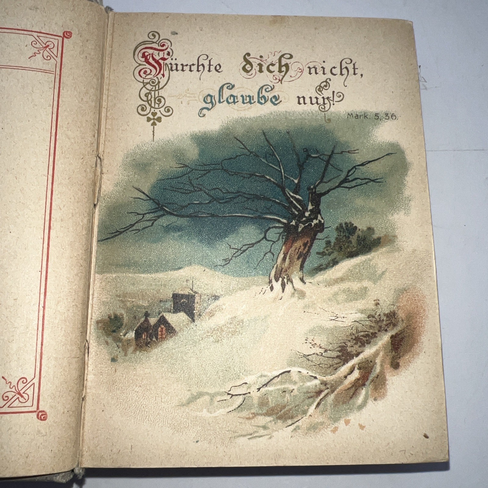 Vintage Forget Me Not German Prayer Book “Christliches Vergissmeinnicht”