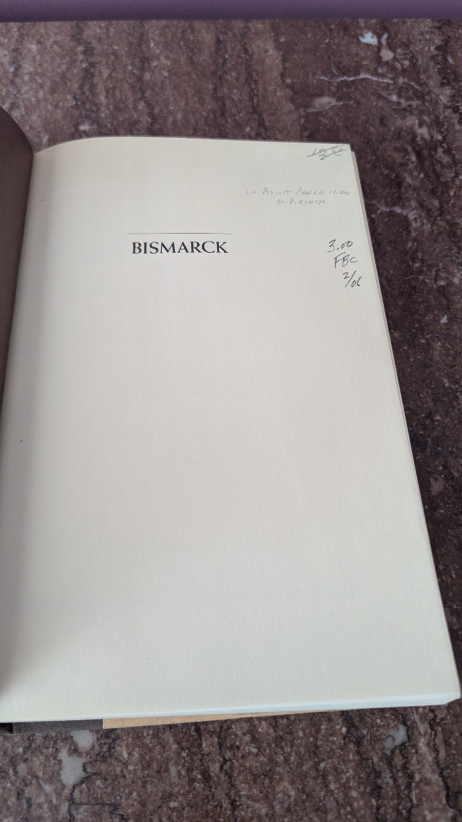 Bismarck by Edward Crankshaw (HC, Dust Jacket, Viking Press, 1981)