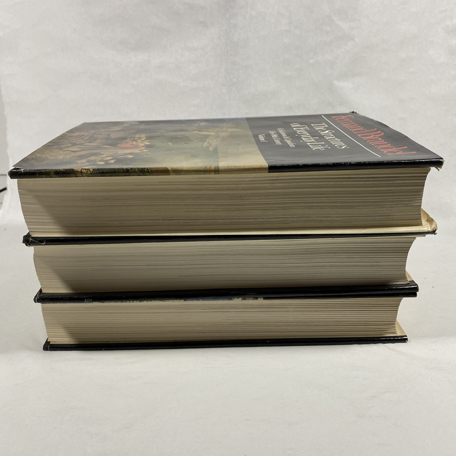 Civilization & Capitalism 15th-18th Century 3 Vol Set Fernand Braudel 1st US Ed