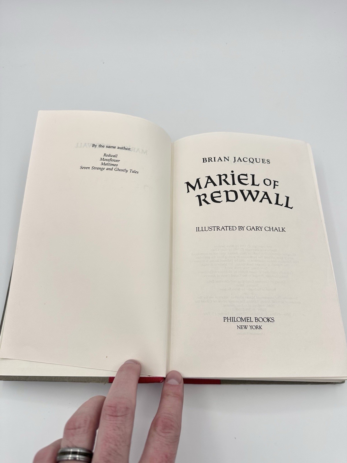 Mariel of Redwall by Brain Jacques 1st American Printing 6th Impression HD DJ