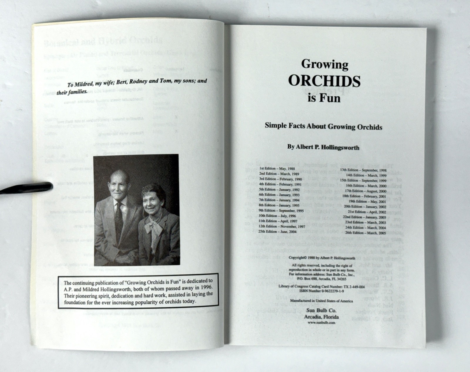 Lot of 3 Orchid Books Mark Griffiths (2005 HC) + Orquideas +Albert Hollingsworth