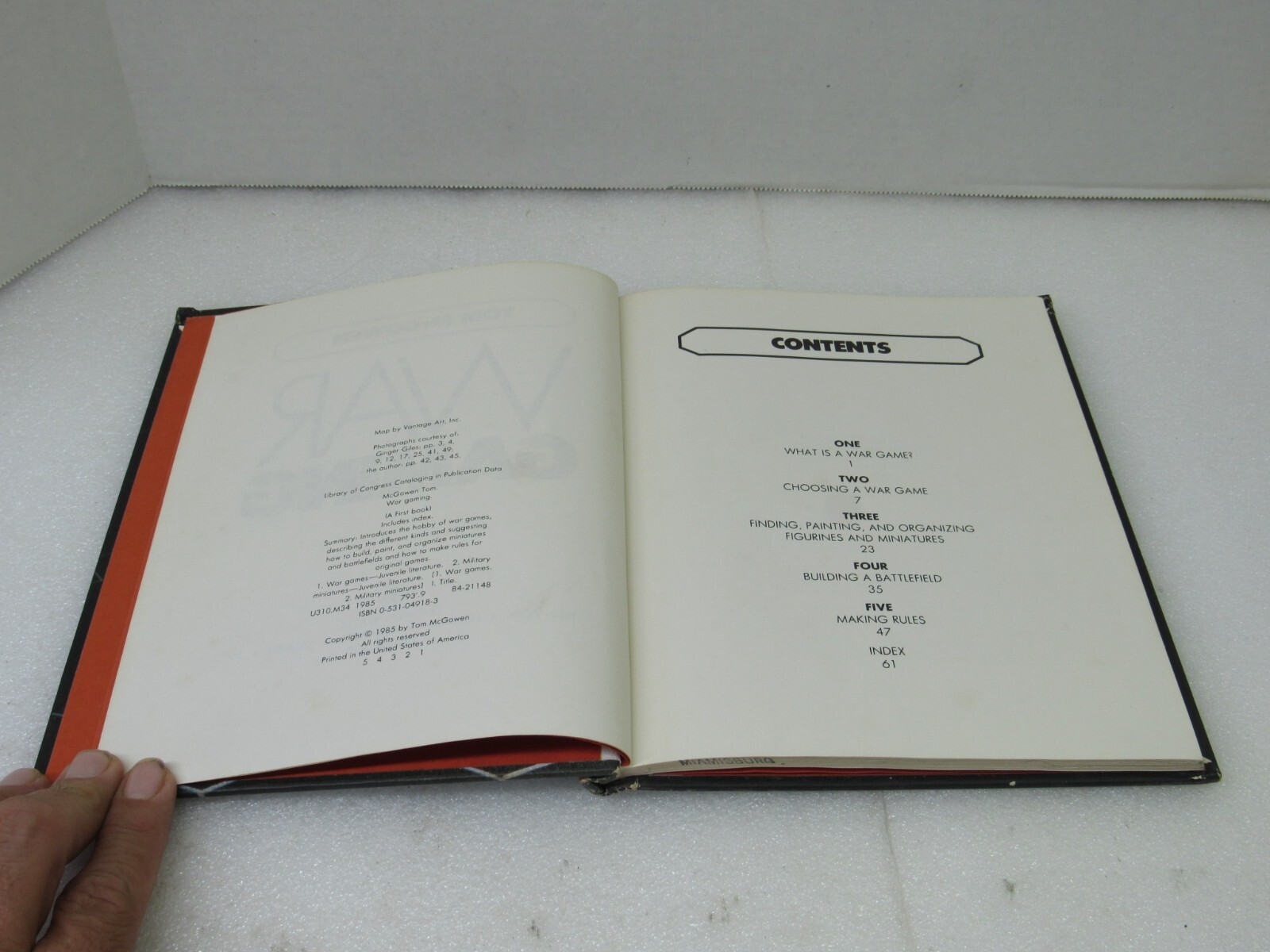 War Gaming by Tom McGowen Franklin Watts First Book 1985 Hard Cover