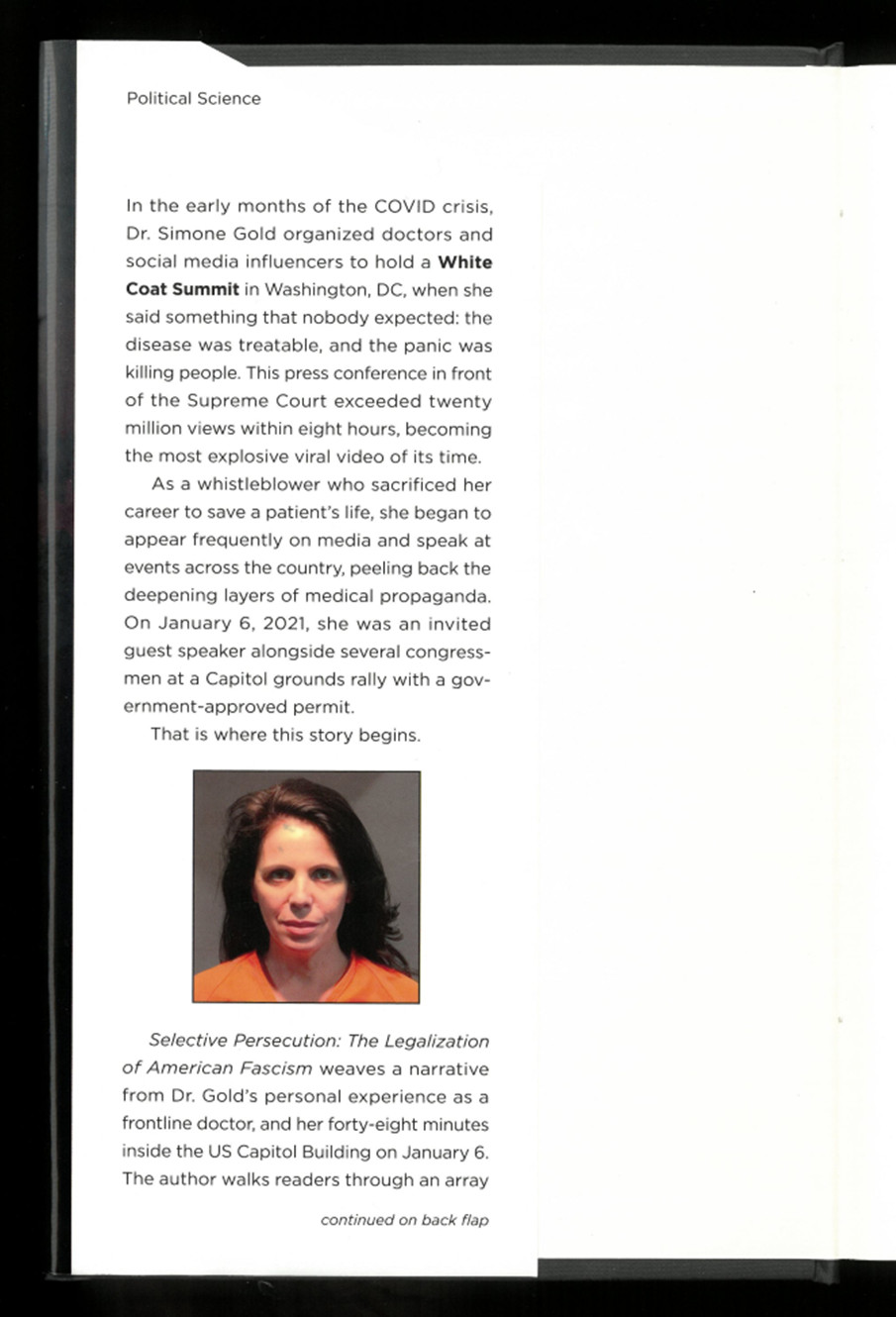 SELECTIVE PERSECUTION Legalization of American Fascism Simone Gold HCDJ 2025