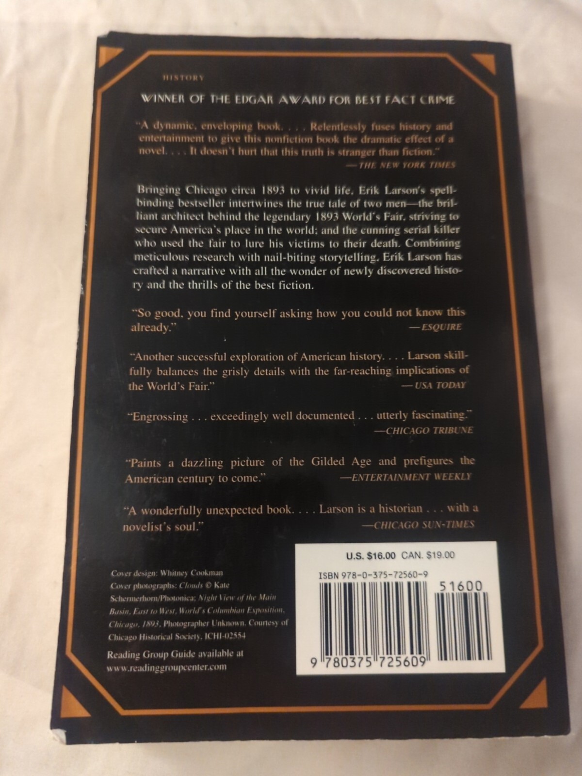 The Devil in the White City by Erik Larson (2003 Paperback)