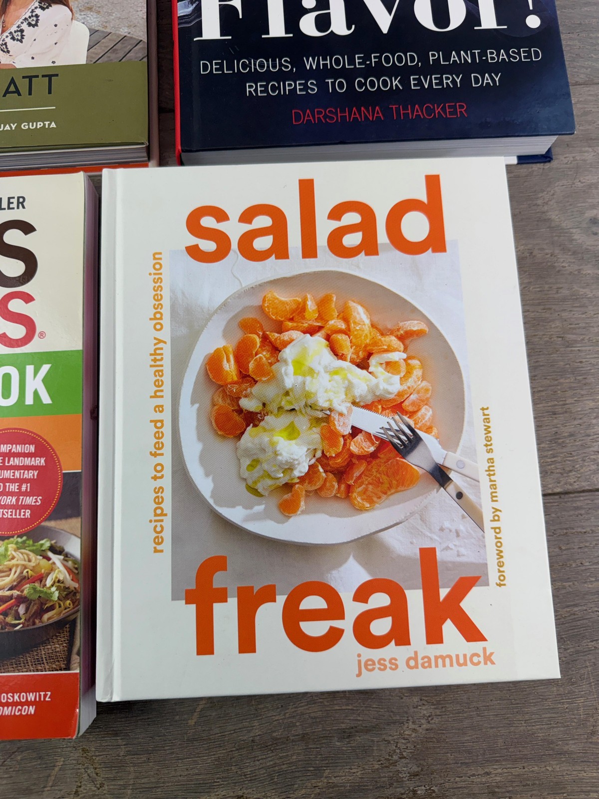 Plant-Based Vegan Cookbooks Lot 4 Plantpower Forks Over Knives Damuck Multicolor