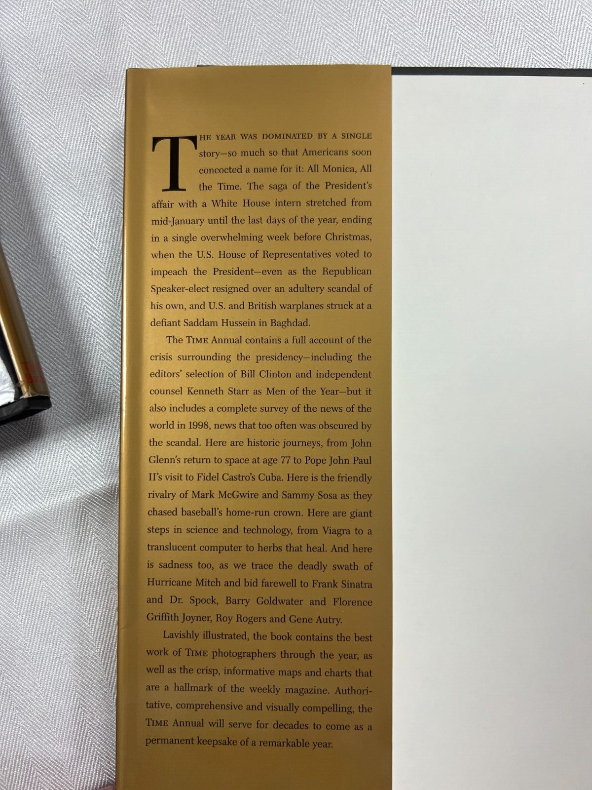 Time Annual hardback books w/ dustcovers for year 1995, 1997 & 1998