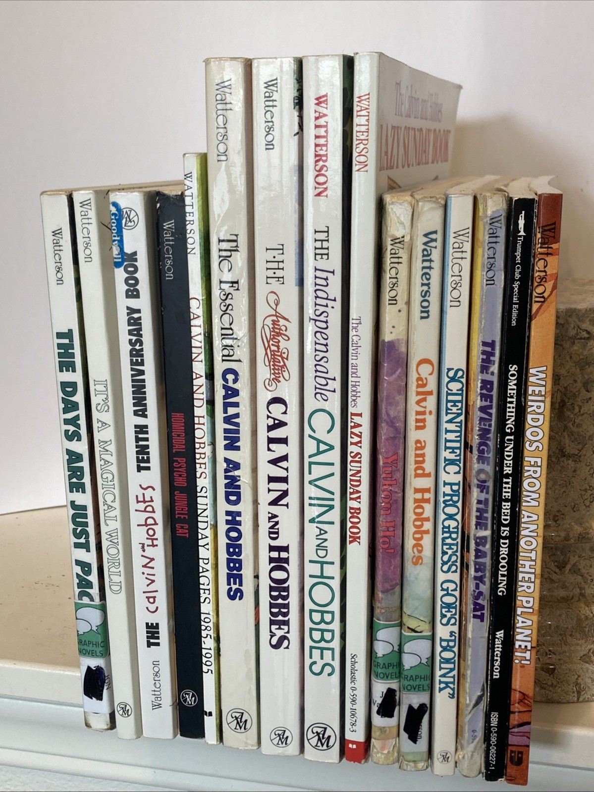 Lot of 15 Calvin and Hobbes Softcover Books by Bill Watterson