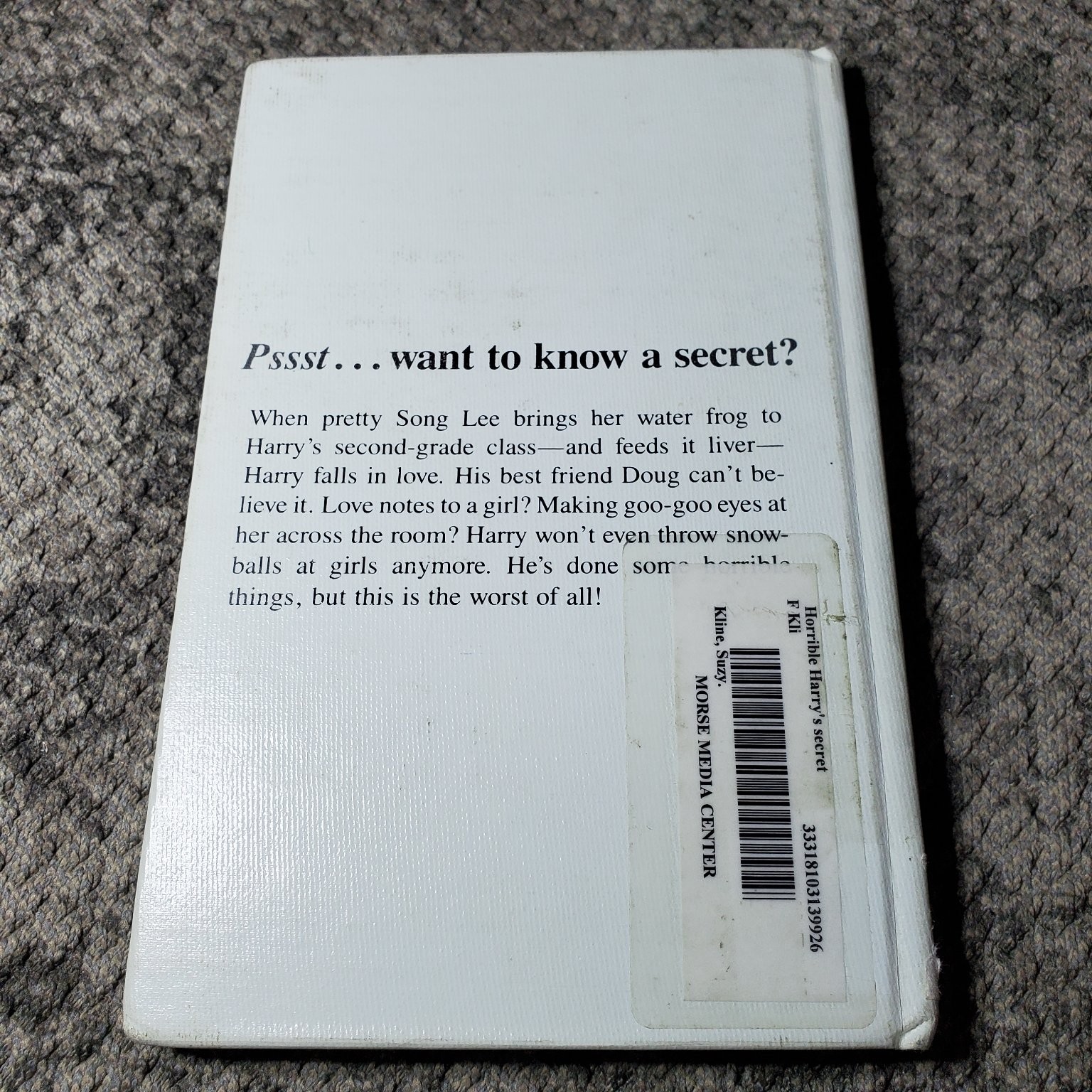 Horrible Harry’s Secret Suzy Kline 1998 Illustrated Juvenile Fiction Puffin