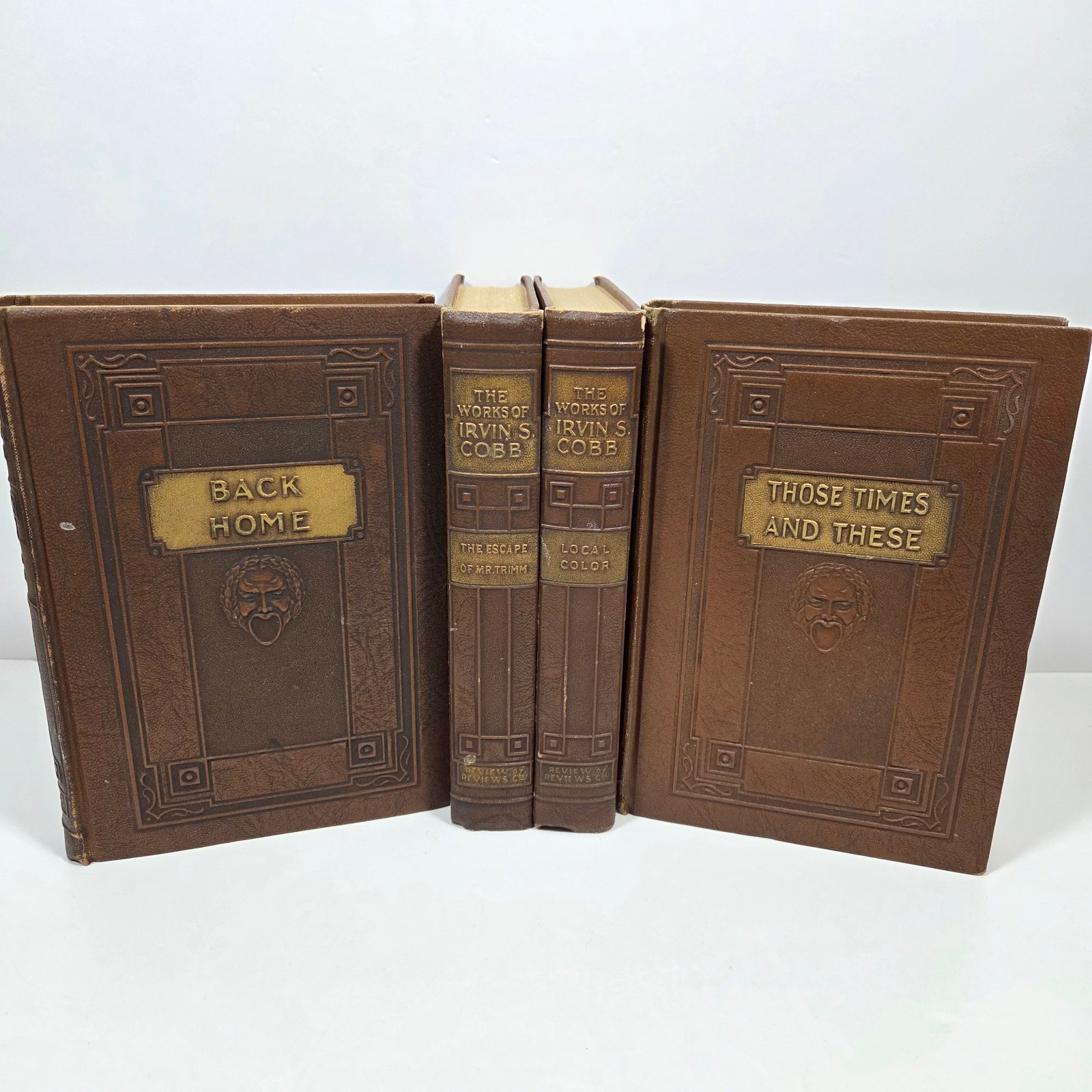 Works of Irvin S Cobb Early 1900s HC Review of Reviews Co Publishers 4 Book Lot