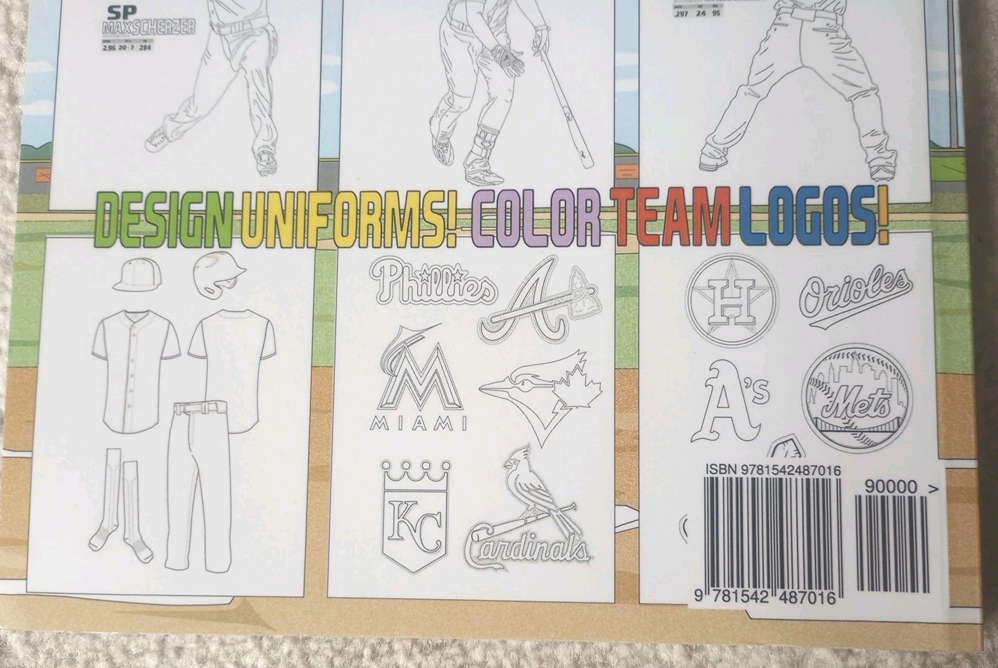 MLB All Stars 2017: Baseball Coloring Book for Adults and Kids: Trout + Kershaw