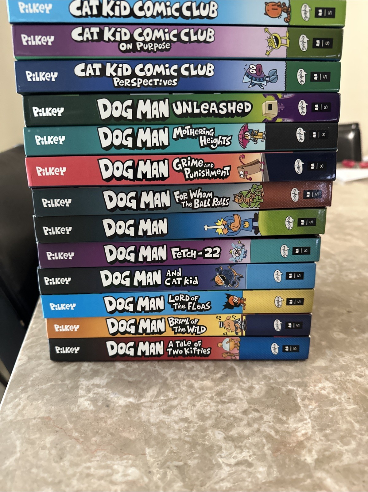 DOG MAN Series Complete Collection Set Books Dav Pilkey HC Hardcover Books Cat
