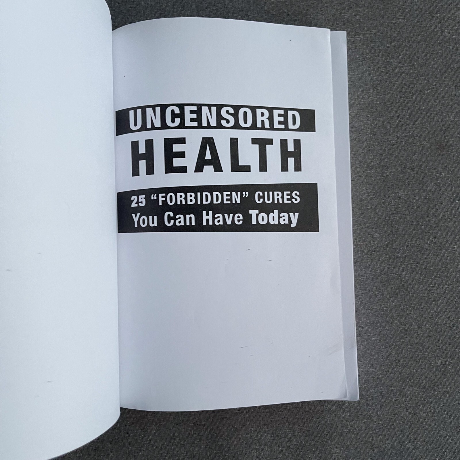 Uncensored Health 25 “Forbidden” Cures You Can Have Today Paperback