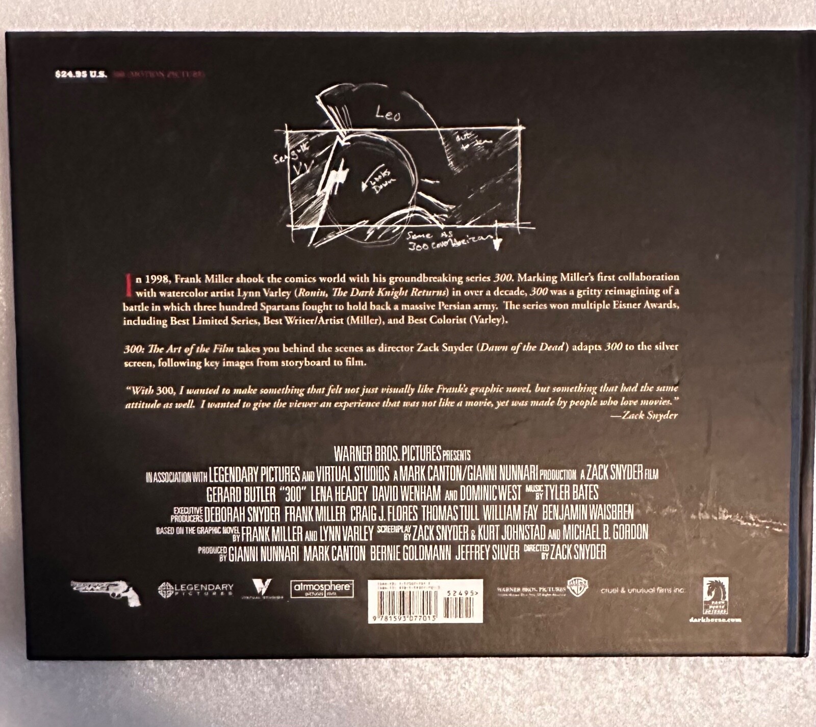 ZACK SNYDER “300” HARDCOVER BOOK & CD 2007 FIRST EDITION DARK HORSE COMICS NEW