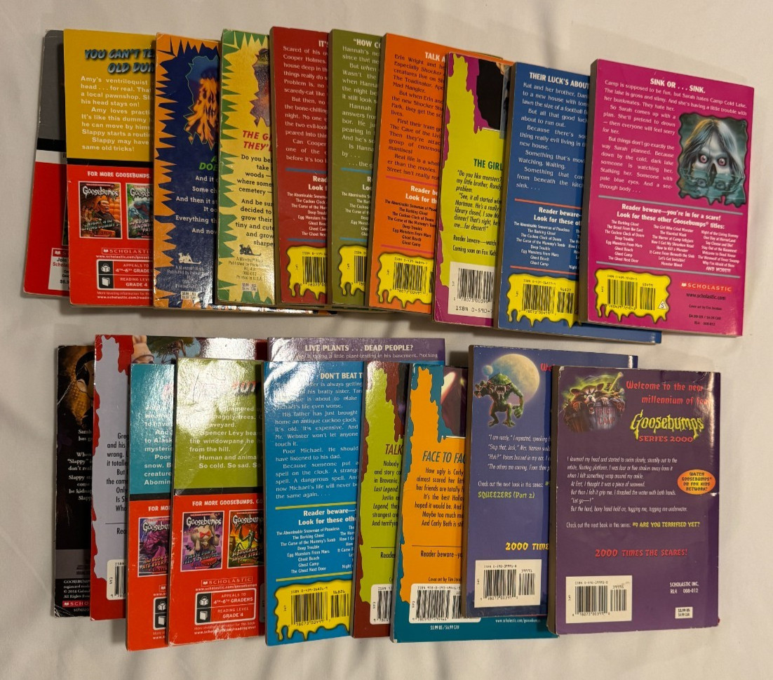 (20) Misc. Goosebumps Books – Varied Condition Most Good Condition – Kids Horror