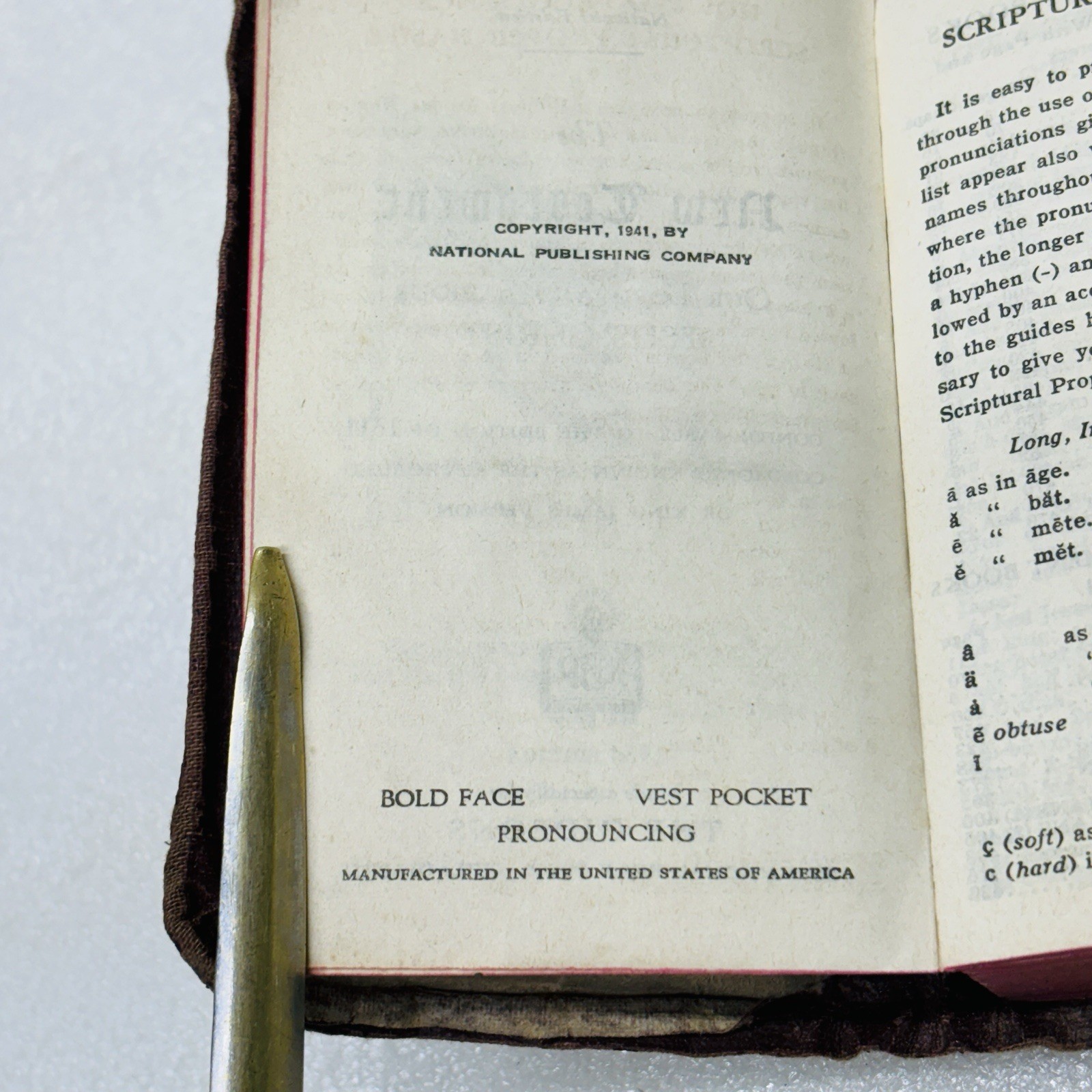 VTG‼ Gideons New Testament Psalms Proverbs 1954 Edition KJV National Bible Press