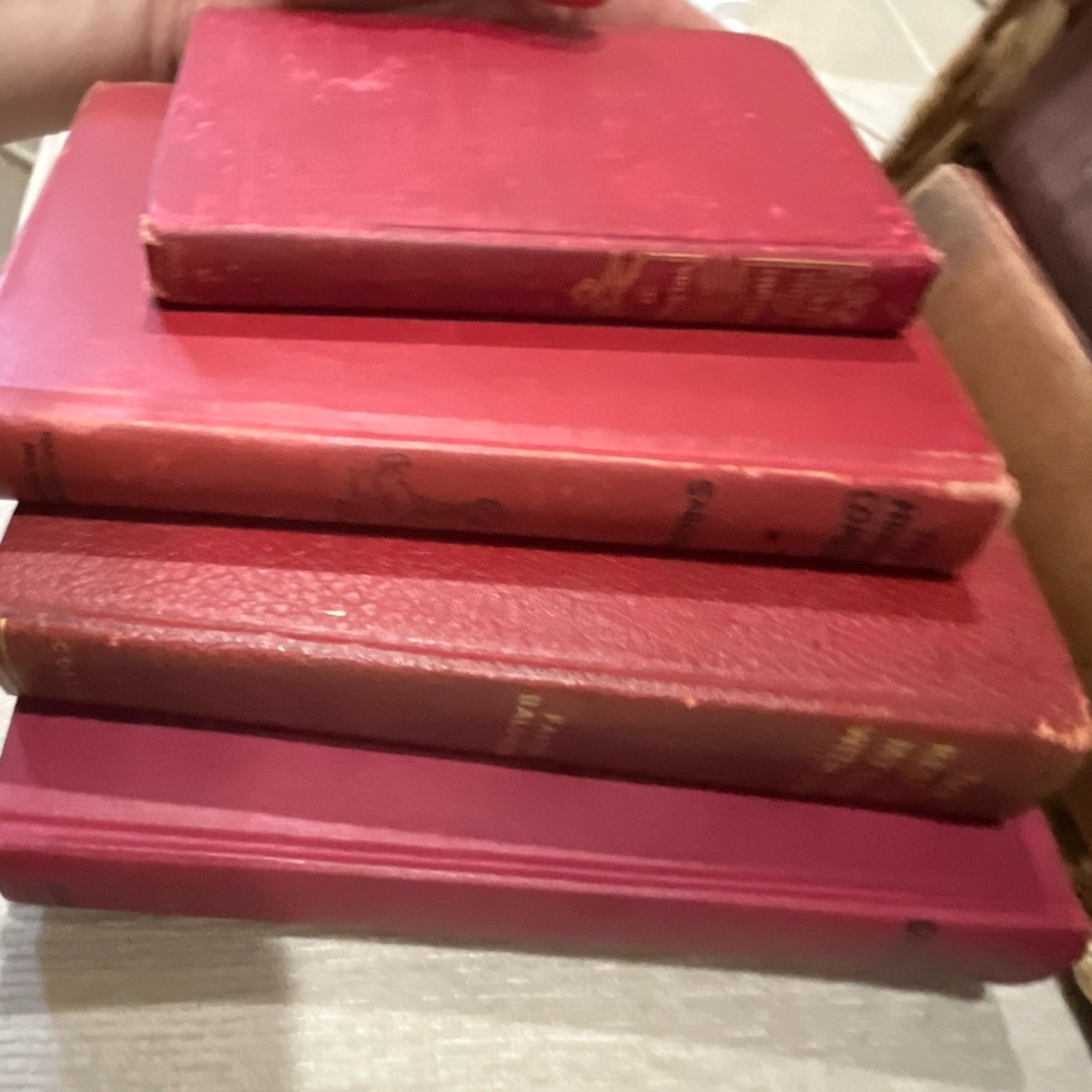 Set of 6 Vintage Books Reds includes Book of Humorous Verse English Poetry Humor