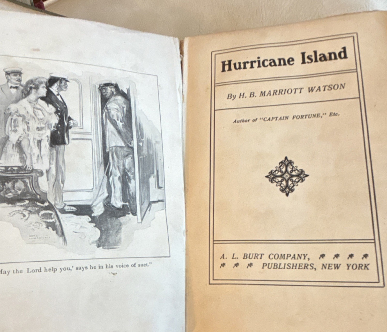 A. L. Burt Hurricane Island H. B. Marriott Watson Hardcover 1905 Vintage