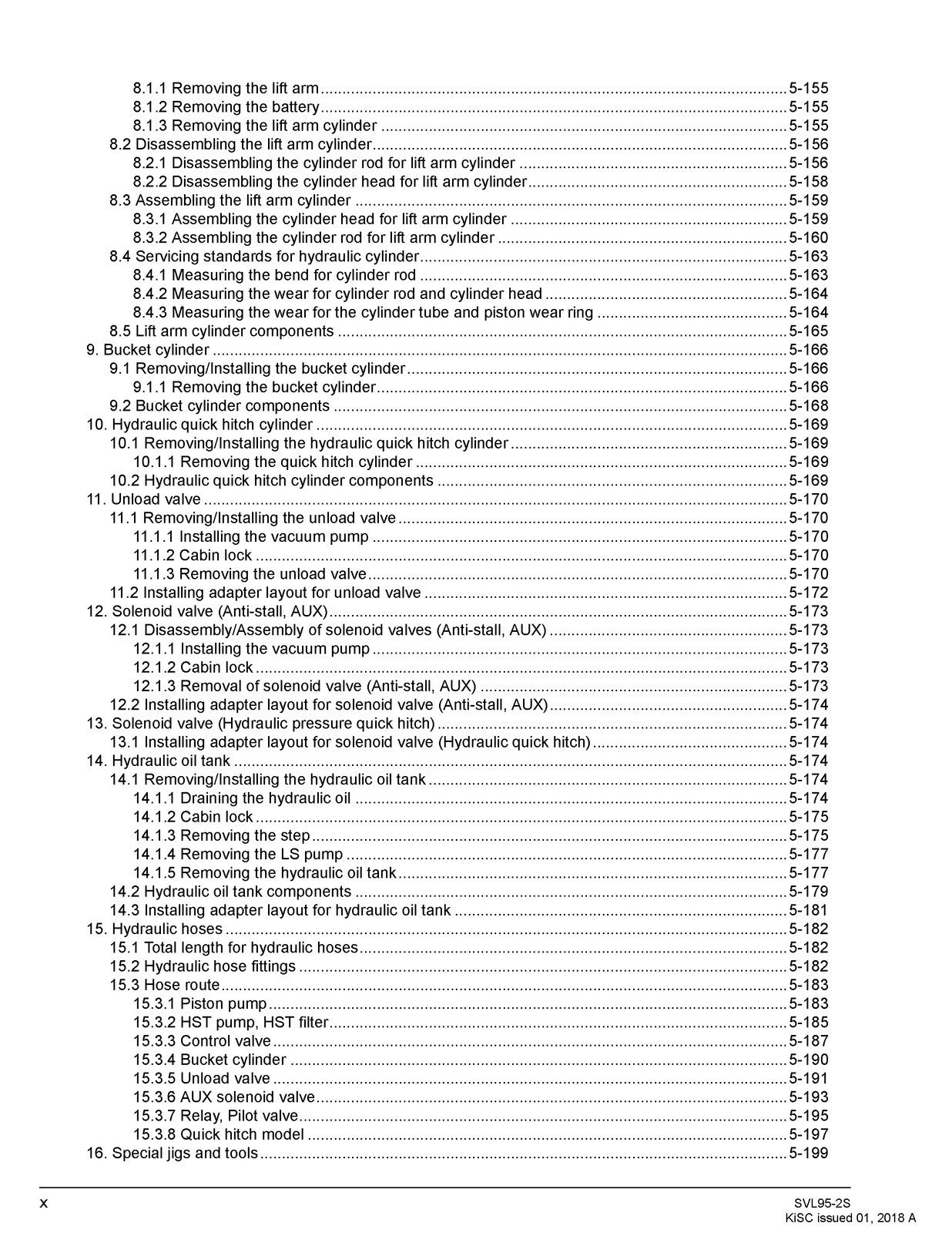 KUBOTA SVL95-2s COMPACT TRACK LDR WORSHOP MANUAL, SECURED – JACKET – XL FOLDOUTS