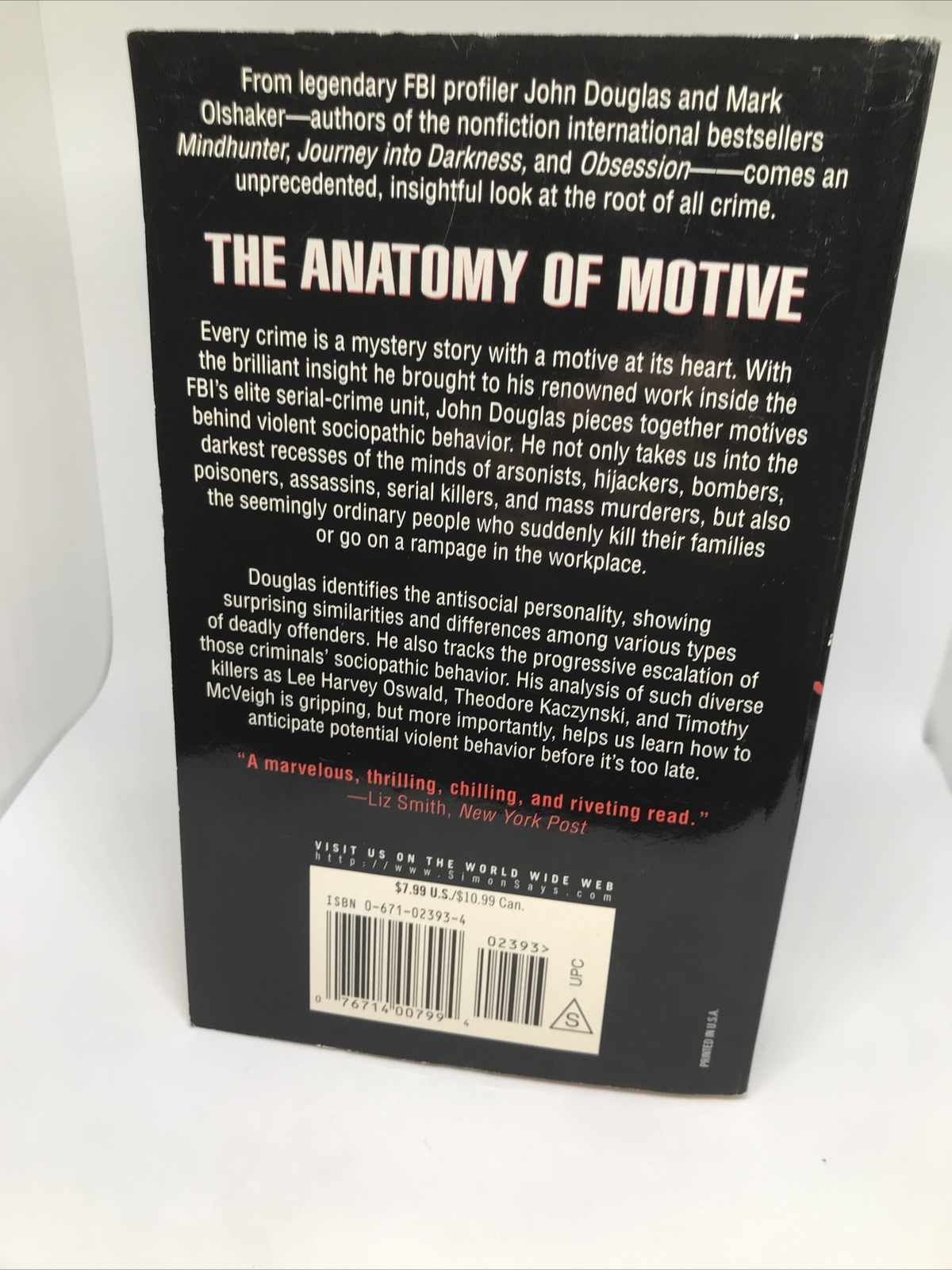 The anatomy of motive – John E Douglas