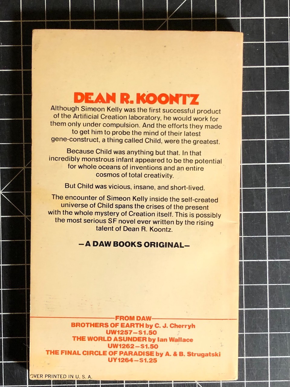 Darkness in my Soul by Dean R. Koontz DAW UY1274 $1.25