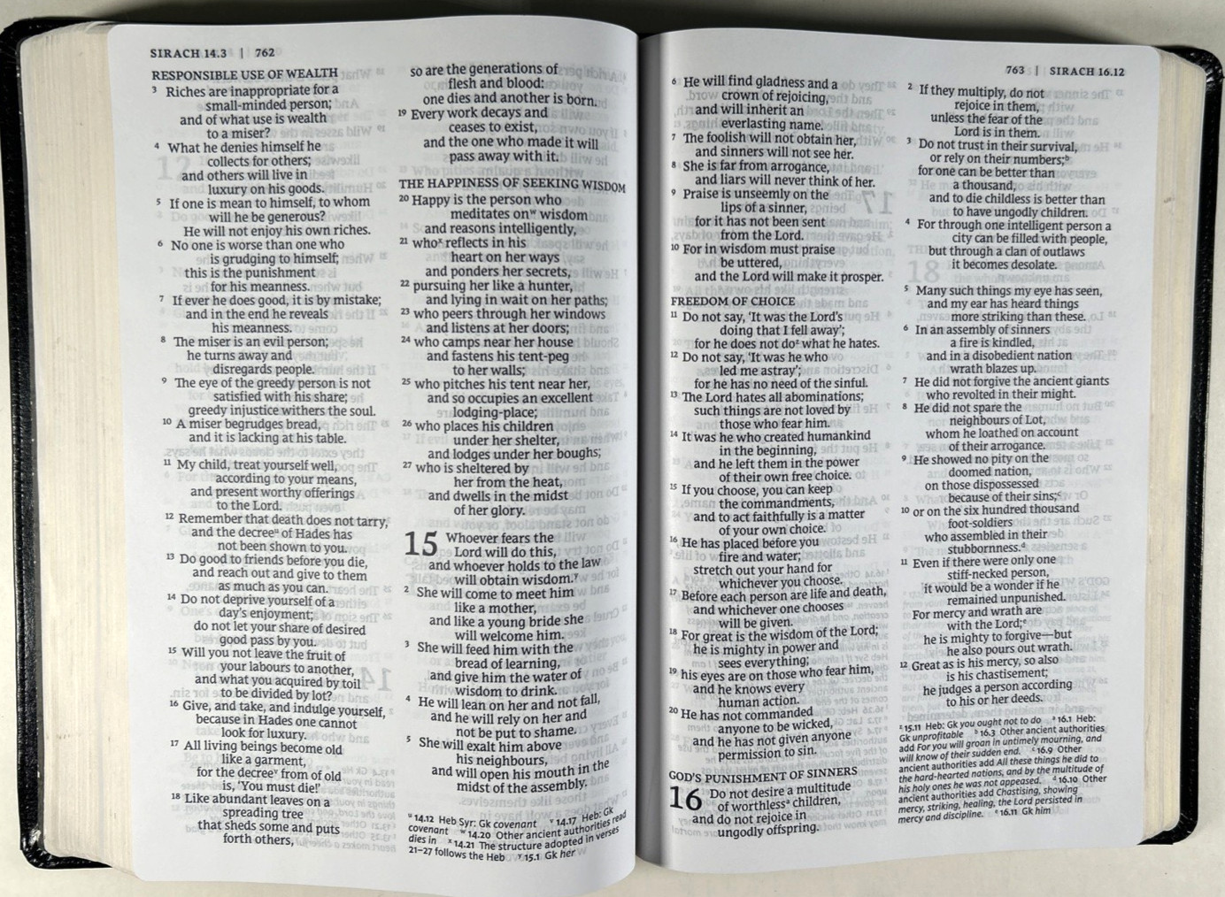 NRSV Catholic Bible Large Print Bible Black Leathersoft Catholic Bible Press VG
