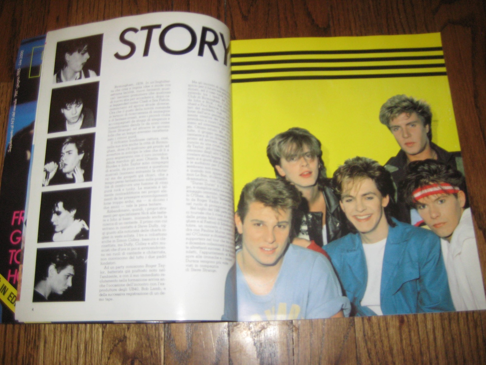 Pix Italian Magazine 85 Duran Duran Fold out Poster! A View To A Kill