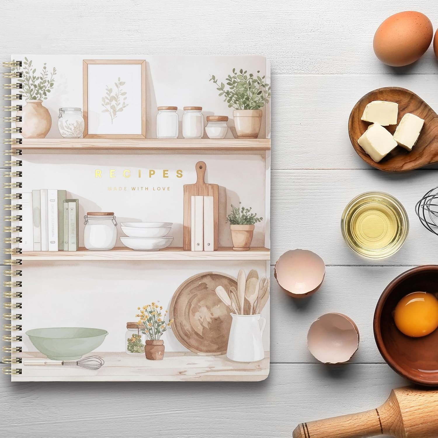 Beige Recipe Organizer – 106 Pages for Cherished Meals & Generational Flavors