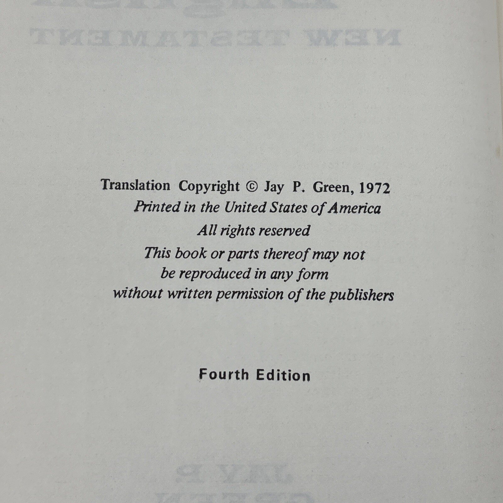 Interlinear Greek-English New Testament Jay P Green 1972 Mac Donald Publishing