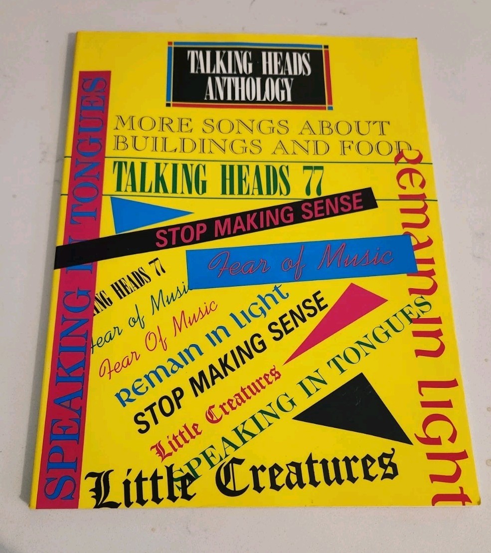 Talking Heads Anthology~Talking Heads~David Byrne~Excellent Music Book fr. 1986!