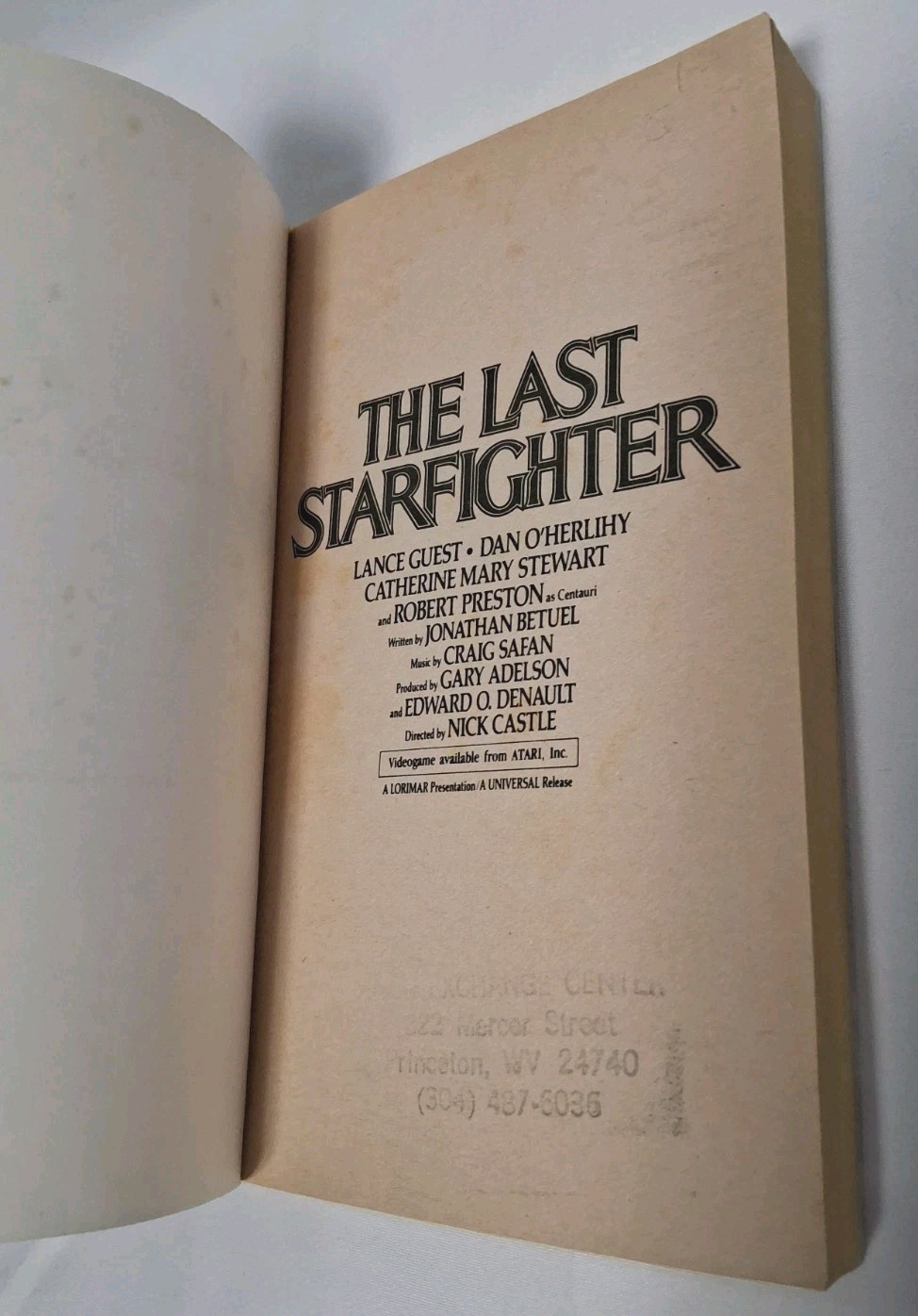 The Last Starfighter Alan Dean Foster 1984 Vintage Movie Tie-in 1st Edition PB
