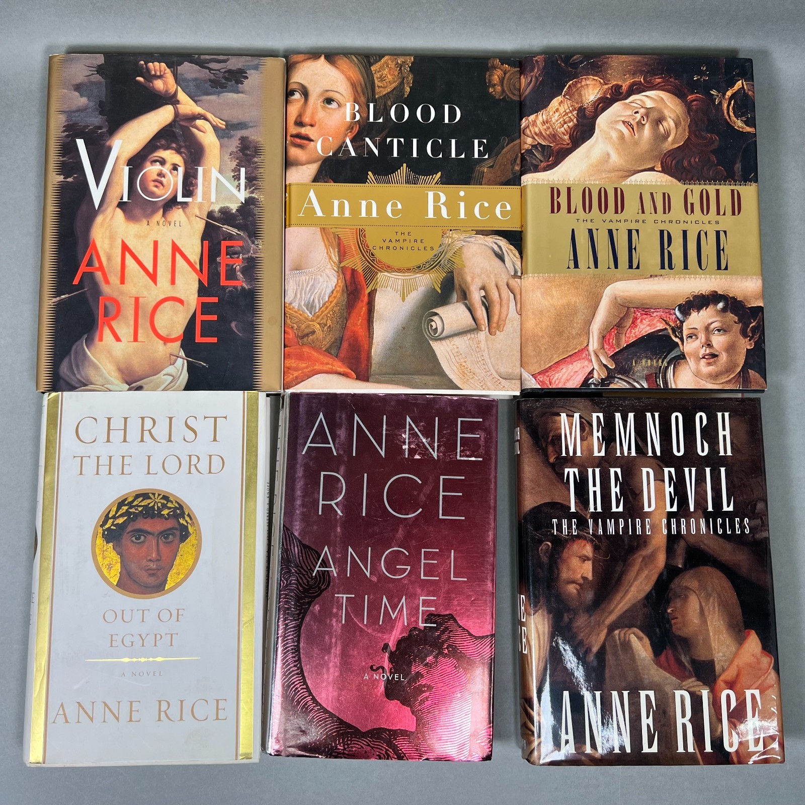Anne Rice HCDJ Lot 12 Books Vampire Chronicles Christ Angel Spiritual Violin VGC
