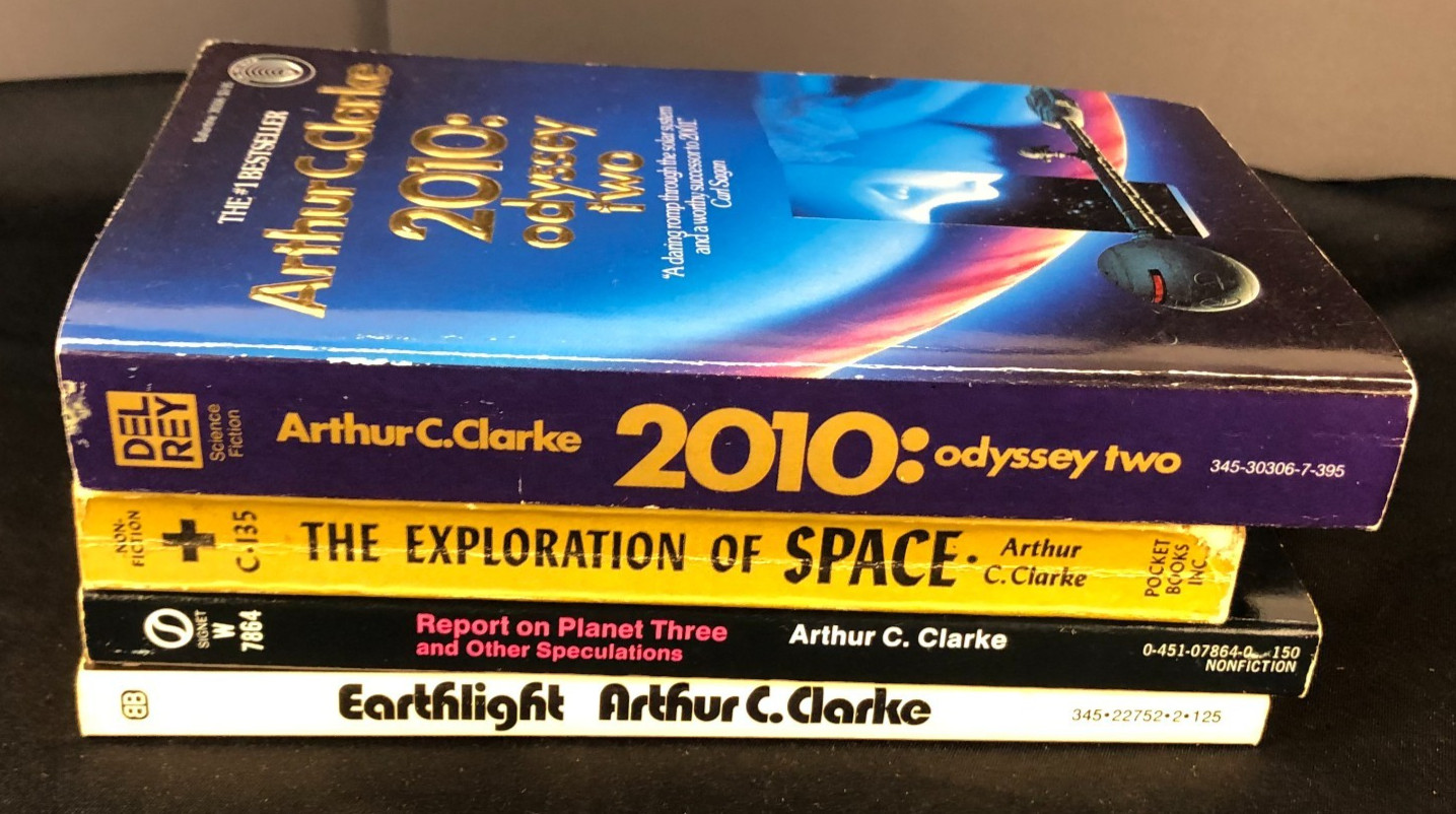 Arthur C. Clarke Vintage Paperback Book Lot of 4 2010 Odyssey Two Earthlight