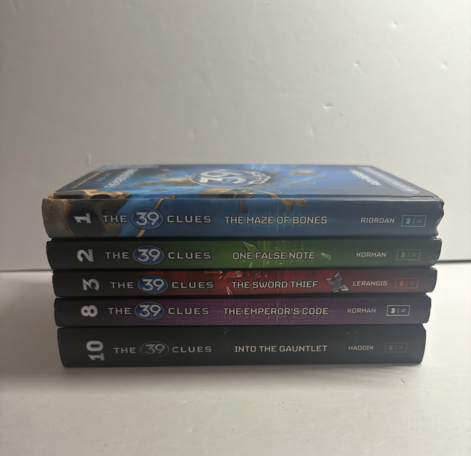 39 Clues Books 1, 2, 3, 8 and 10