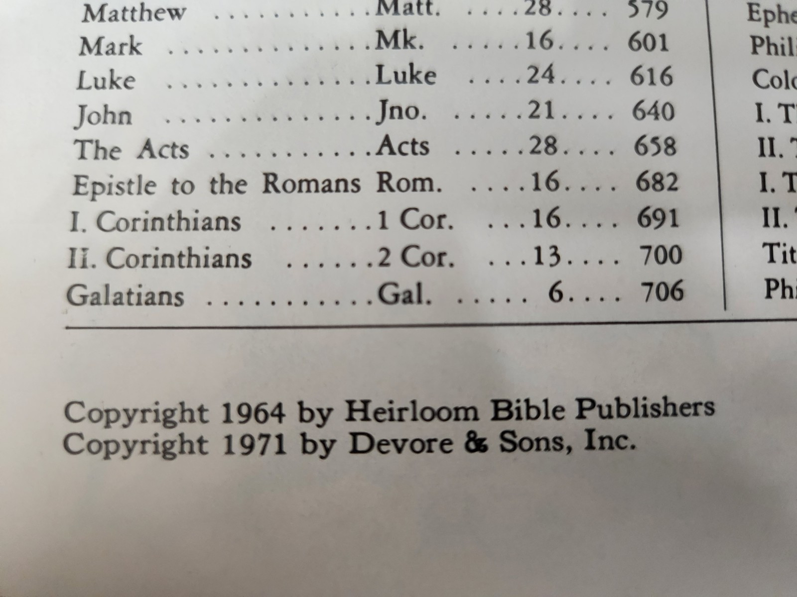 Holy Bible King James Version Red Letter Edition Family 1971 Heirloom Hardcover