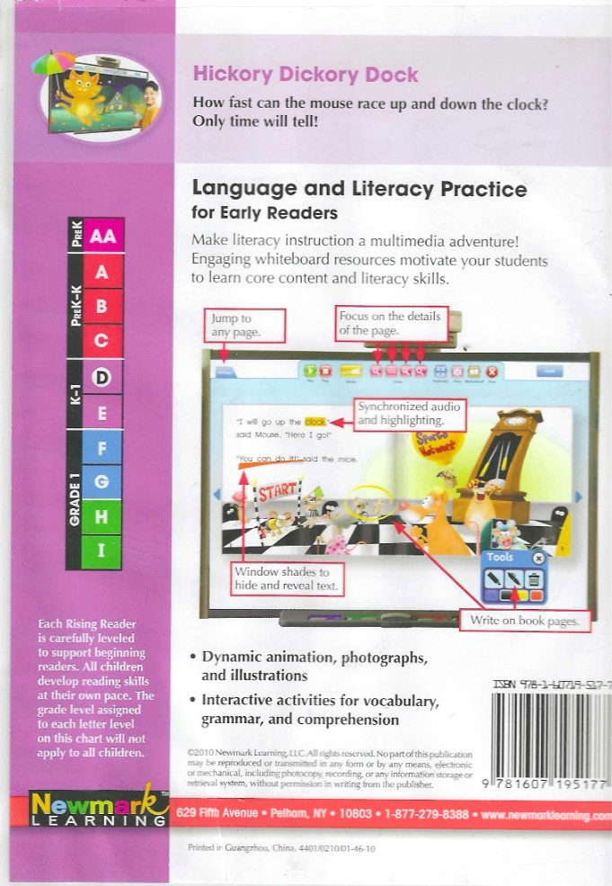 Interactive Whiteboard, Hey Diddle Diddle , CD-ROM, NEW! Fiction, Gr. k-1